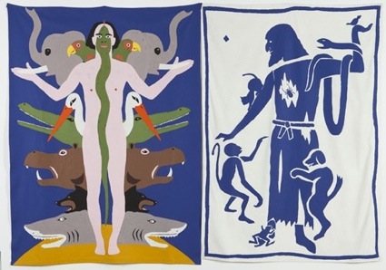 of the Animals, Animal Self, 1987, 2 Parts glued felt, 244 x 183 cms, Malmö Konsthall_original.jpg