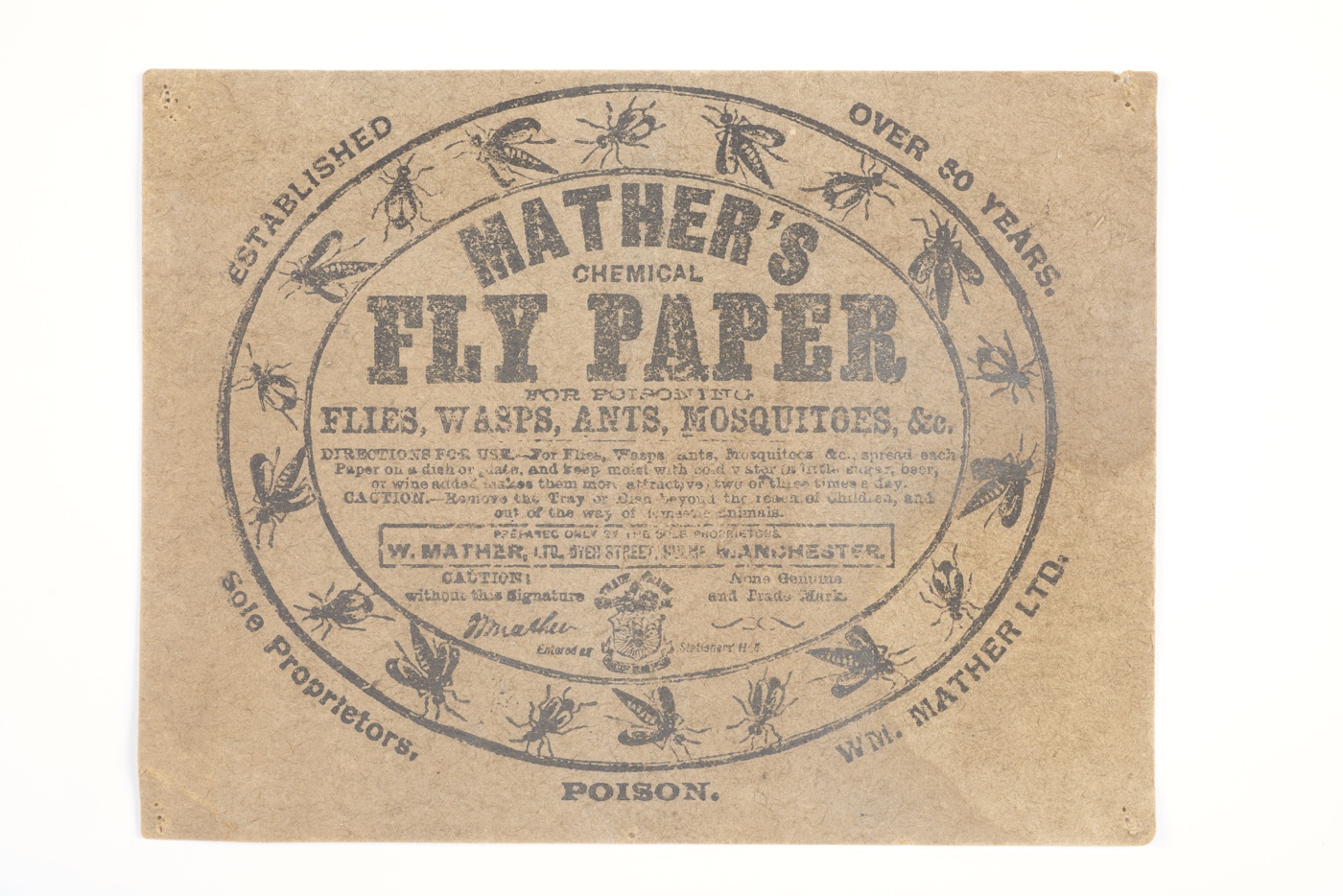 1a8. Mathers Arsenical Flypaper, exhibit in the Seddons trial for the poisoning of Eliza Barrow, 1912 ∏ Museum of London