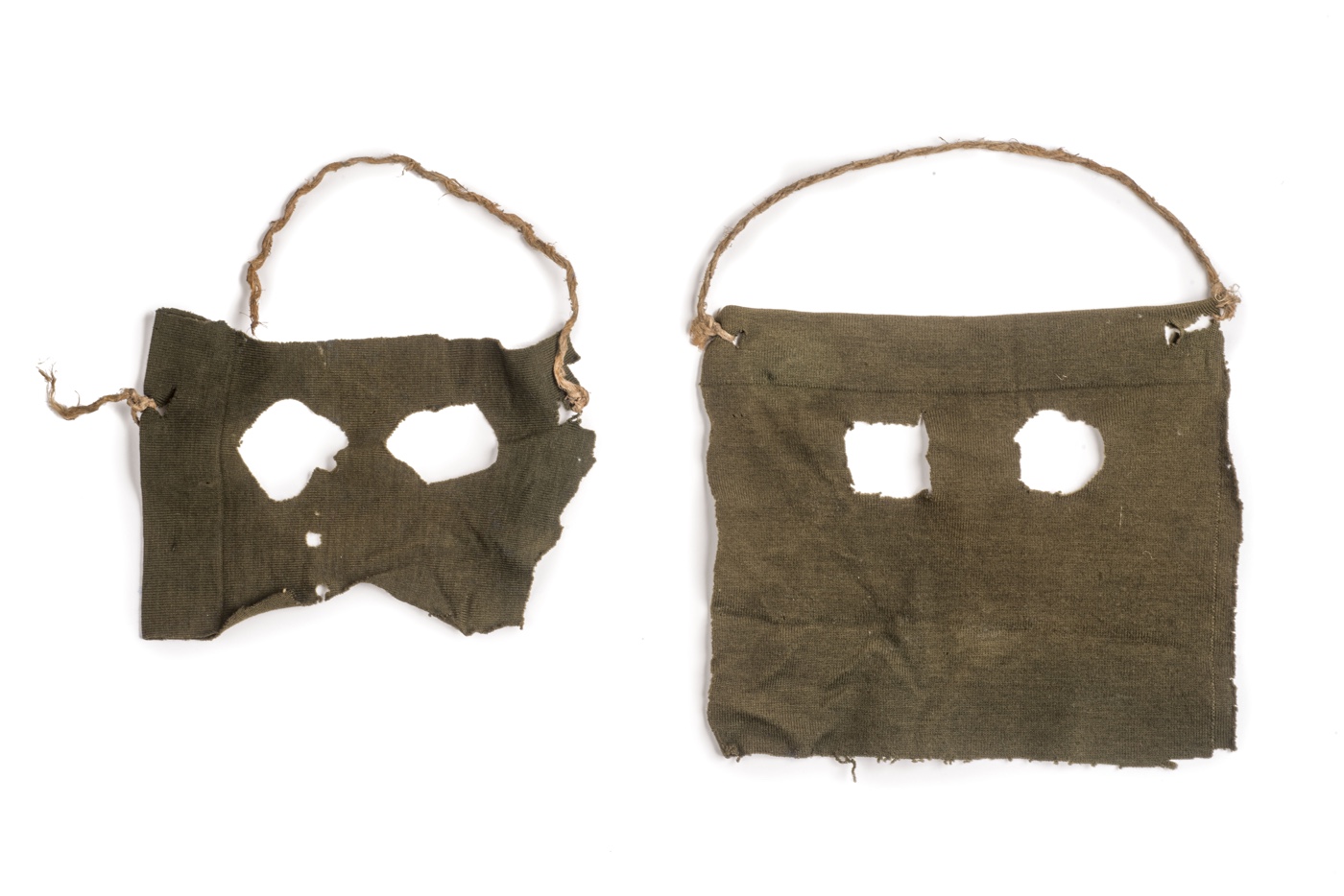 Masks used by the Stratton Brothers - the first criminals to be convicted in Great Britain for murder based on fingerprint evidence, 1905 © Museum of London