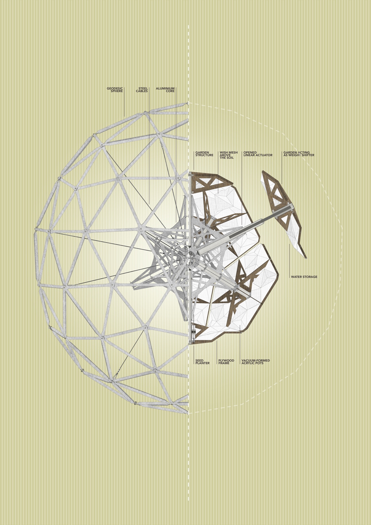 0_drawing_geodesic sphere_part section