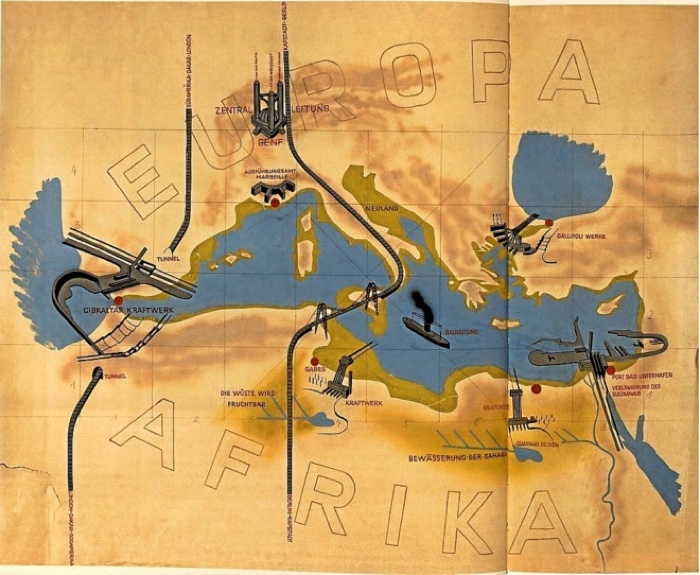 Mediterranean Sea Map: The Atlantropa Project